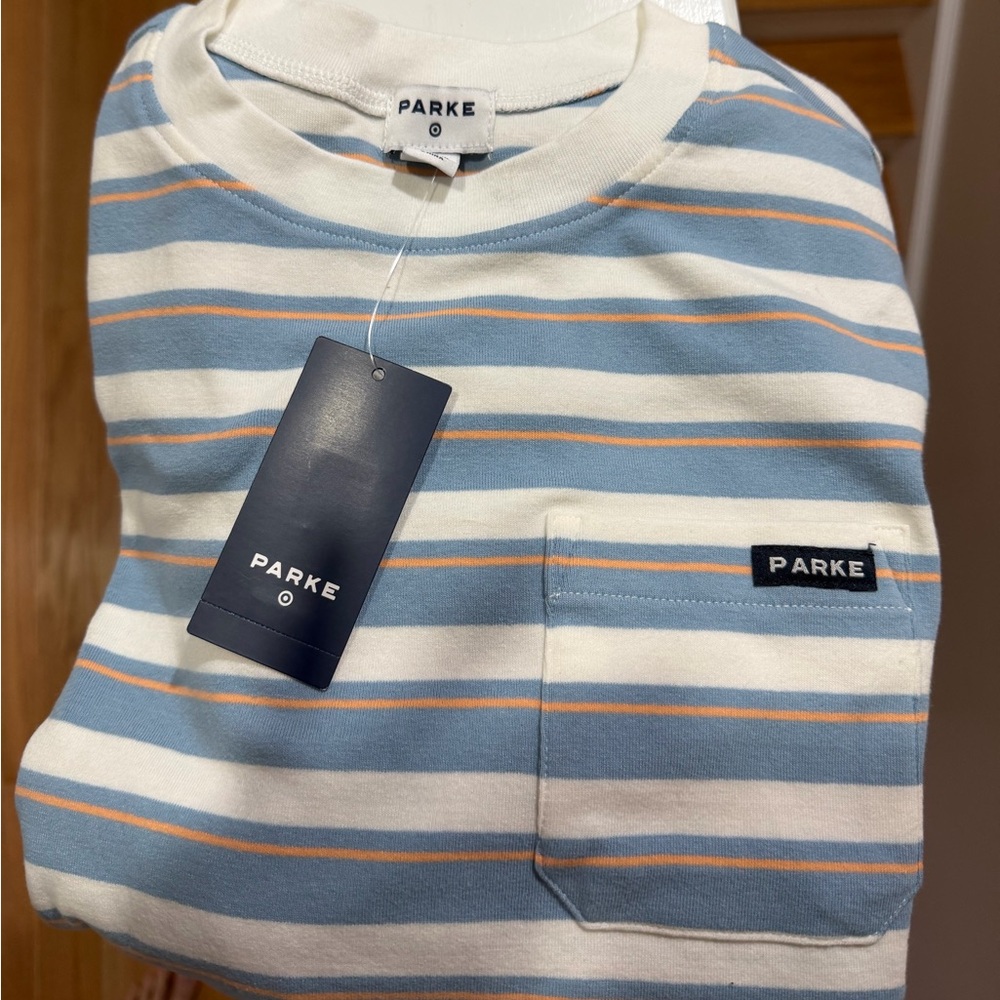 Parke x Target blue stripe t-shirt